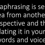 Paraphrasing - How to Paraphrase with Clarity & Concision
