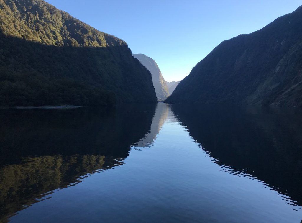 Like this murky, dream-like photo of Doubtful Sound, NZ, felt sense can seem dream like. There's this feel of deep meaning and yet its prelinguistic; its embedded in our bodies.
