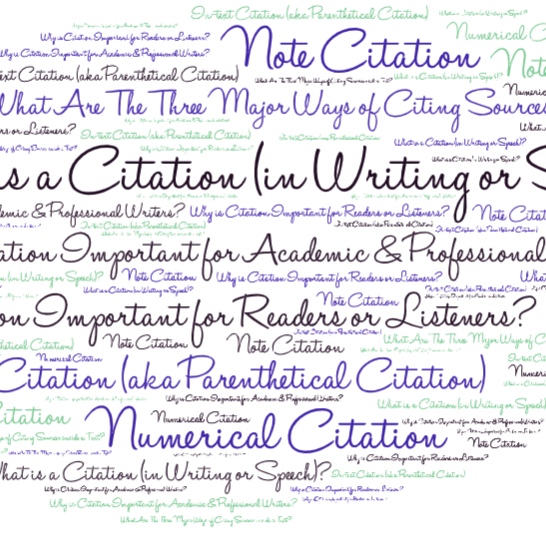 what is citation in research and its types